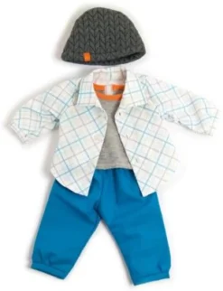 Miniland Puppenbekleidungs Set Boy, 4-tlg. Blau 38 Cm