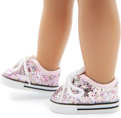 I'm A Girly - Glitzer-Sneaker, Rose Gold Für 48 Cm Fashion Doll 2 I'm A Girly - Glitzer-Sneaker, Rose Gold Für 48 Cm Fashion Doll – Bild 2