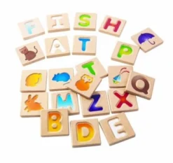 PLANTOYS Legespiel Alphabet Plättchen Legespiele