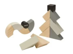 PLANTOYS Construction+Creativity Drehbare Holzklötze Bausteine