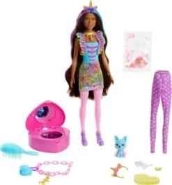 Barbie Color Reveal Puppe & Haustier, Fantasy Fashion Einhorn -Spielzeugladen 18515241 03