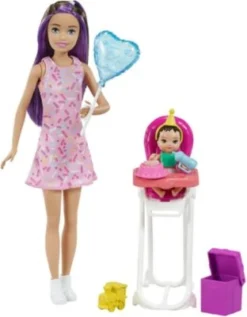 Barbie Skipper Babysitter Puppe, Geburtstag-Spielset Mit Farbwechsel