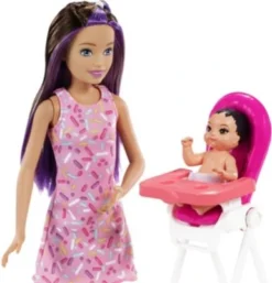 Barbie Skipper Babysitter Puppe, Geburtstag-Spielset Mit Farbwechsel -Spielzeugladen 18515487 03