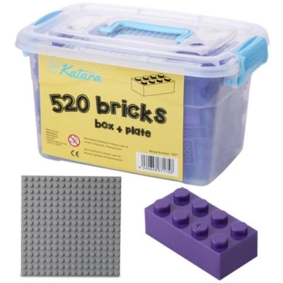Katara Bausteine Box-Set Mit 520 Steinen + Platte + Box, Sluban, Papimax, Q-Bricks Und Mehr Steckbausteine 1 Katara Bausteine Box-Set Mit 520 Steinen + Platte + Box, Sluban, Papimax, Q-Bricks Und Mehr Steckbausteine