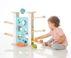 Howa Kugelbahn Aus Holz Mit 6 Rollelementen -Spielzeugladen 19570499 03