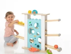 Howa Kugelbahn Aus Holz Mit 6 Rollelementen -Spielzeugladen 19570499 04