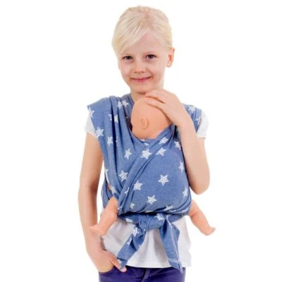 Hoppediz Puppenzubehör Puppentragetuch Blau Mit Sternen 1 Hoppediz Puppenzubehör Puppentragetuch Blau Mit Sternen