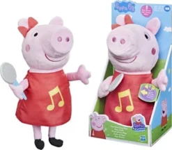 Hasbro Peppa Pig Grunz-mit-mir-Peppa, Singende Plüschpuppe Mit Rotem Kleid Und Schleife, Singt 3 Lieder Aus Der Serie, Ab 3 Jahren Geeignet -Spielzeugladen 20305514 05