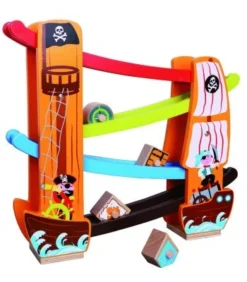 Lelin Holzspielzeug Kugelbahn / Rollbahn Pirat