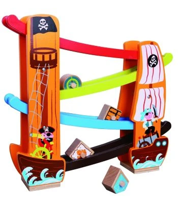 Lelin Holzspielzeug Kugelbahn / Rollbahn Pirat 1 Lelin Holzspielzeug Kugelbahn / Rollbahn Pirat