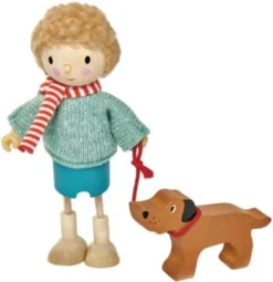 Tender Leaf Toys Mr Goodwood & Hund Für Puppenhaus
