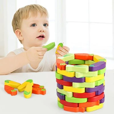 BeebeeRun® Holzbausteine Gemüseturm, 54 Teile 6 BeebeeRun® Holzbausteine Gemüseturm, 54 Teile – Bild 6