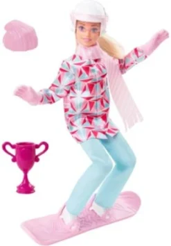 Barbie Snowboarderin Puppe, Barbie Set Inkl. Zubehör
