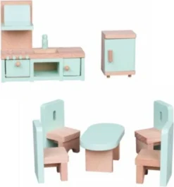 Lelin Holzspielzeug Puppenhausmöbel 28 Tlg 9 Lelin Holzspielzeug Puppenhausmöbel 28 Tlg -Spielzeugladen 22174773 05