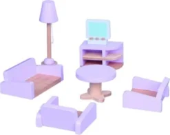 Lelin Holzspielzeug Puppenhausmöbel Wohnzimmer Puppenhausmöbel Wohnzimmer