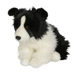 UNI-TOYS® Border Collie (schwarz-weiß), Sitzend - 26 Cm (Höhe) - Plüsch-Hund - Plüschtier Kuscheltiere