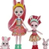 Enchantimals Bree Bunny Und Kleine Schwester (ca. 15 Cm & Ca. 4 Cm) & 2 Tierfiguren