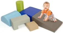 COSTWAY® Schaumstoffbausteine 6 Tlg. Softbausteine Bauklötze