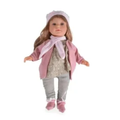 MONI Kinderpuppe 46 Cm Haare, Mütze, Bewegliche Arme Beine, Ab 3 Jahre Babypuppen