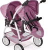 CHIC 2000 Tandem-Buggy Puppenzwillingswagen VARIO, Jeans Pink