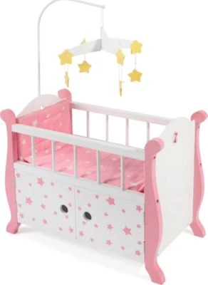 CHIC 2000 Puppenbett Mit Mobile, Stars Pink 3 CHIC 2000 Puppenbett Mit Mobile, Stars Pink – Bild 3