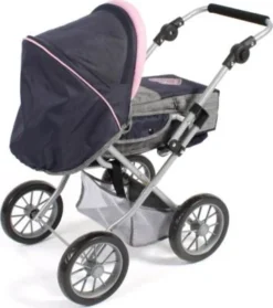 CHIC 2000 Kombi-Puppenwagen LENI, Melange Grau-navy -Spielzeugladen 24957733 03