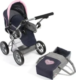 CHIC 2000 Kombi-Puppenwagen LENI, Melange Grau-navy -Spielzeugladen 24957733 04