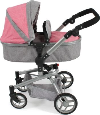 CHIC 2000 Kombi-Puppenwagen YOLO, Melange Pink 2 CHIC 2000 Kombi-Puppenwagen YOLO, Melange Pink – Bild 2