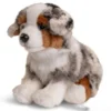 UNI-TOYS® Australischer Schäferhund Welpe, Sitzend (ohne Leine) - 22 Cm (Höhe) - Plüsch-Hund - Plüschtier Kuscheltiere