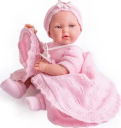 JUAN ANTONIO Munecas Babypuppe Peke Posturitas Mit Decke, 29 Cm