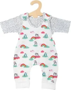Heless Puppen-Strampler Mit T-Shirt Pinguin Pünktchen, Gr. 28-35 Cm