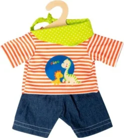 Heless Puppen-Shorts Mit T-Shirt "Dino", 3-teilig, Gr. 35-45 Cm