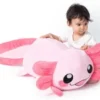 Corimori® Großes XXL 85cm Kuscheltier Plüschtier Stofftier Plüschie Kissen Axolotl Axelotl "Beeps" (rosa)