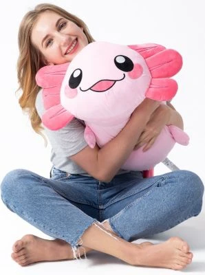 Corimori® Großes XXL 85cm Kuscheltier Plüschtier Stofftier Plüschie Kissen Axolotl Axelotl "Beeps" (rosa) 2 Corimori® Großes XXL 85cm Kuscheltier Plüschtier Stofftier Plüschie Kissen Axolotl Axelotl "Beeps" (rosa) – Bild 2
