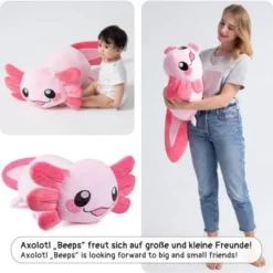 Corimori® Großes XXL 85cm Kuscheltier Plüschtier Stofftier Plüschie Kissen Axolotl Axelotl "Beeps" (rosa) 9 Corimori® Großes XXL 85cm Kuscheltier Plüschtier Stofftier Plüschie Kissen Axolotl Axelotl "Beeps" (rosa) -Spielzeugladen 26237875 04