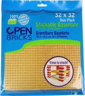 Stapelbare Bauplatte (25,5 X 25,5 Cm, 32 X 32 Noppen), Wüstensand, 2er Set 2 Stapelbare Bauplatte (25,5 X 25,5 Cm, 32 X 32 Noppen), Wüstensand, 2er Set – Bild 2