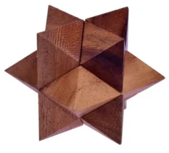 LOGOPLAY Stern Gr. L - 8,5 Cm - Star - 3D Puzzle - Knobelspiel Aus Holz