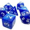 Dice4friends 7-tlg. RPG Würfelset Pearl: Blue/White