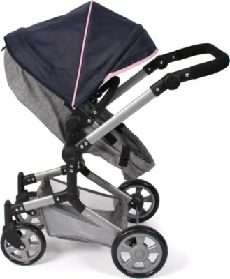CHIC 2000 Kombi-Puppenwagen "LINUS", Melange Grau-navy 6 CHIC 2000 Kombi-Puppenwagen "LINUS", Melange Grau-navy – Bild 6