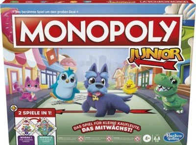 Hasbro Gaming Monopoly Junior – 2-in-1-Spiel 2 Hasbro Gaming Monopoly Junior – 2-in-1-Spiel – Bild 2