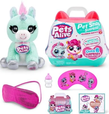ZURU Pets Alive - Pet Shop Surprise Spielset Tierhandlung Serie 2 Einhorn Pyjamaparty 1 ZURU Pets Alive - Pet Shop Surprise Spielset Tierhandlung Serie 2 Einhorn Pyjamaparty