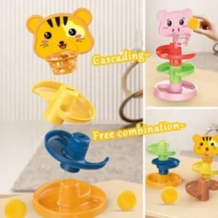 Vetaka Montessori Spielzeug Kugelbahn Für Kinder -Spielzeugladen 29311428 04