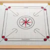 GICO Carrom Board Excellence 84 Cm - Spielbrett Komplettset Mit Steinen, Tasche & Gleitpulver