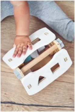 Mamabrum Sortierspiel Holzspielzeug Ab 1 Jahr Holzhaus Mit 8 Modellierblöcken -Spielzeugladen 30112506 03