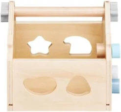 Mamabrum Sortierspiel Holzspielzeug Ab 1 Jahr Holzhaus Mit 8 Modellierblöcken -Spielzeugladen 30112506 04