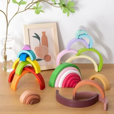 Debuy Holzbausteine Für Kinder Regenbogen Bausteinspielzeug Für Kinder 4 Debuy Holzbausteine Für Kinder Regenbogen Bausteinspielzeug Für Kinder – Bild 4