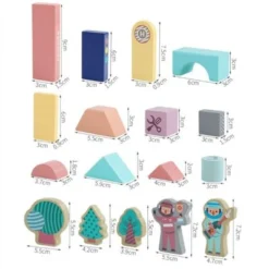 Syntek Holzbaustein-Spielzeug Für Kinder Zum Thema Stadtarchitektur Diy Pädagogisches Puzzle-Set Kinderspielzeug -Spielzeugladen 30418339 03