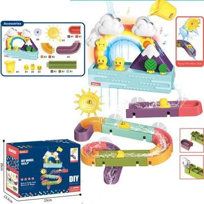 Syntek Wasserbahnspielzeug Für Kinder Rutschiges, Selbst Zusammengebautes Kinderspielzeug-Set 1 Syntek Wasserbahnspielzeug Für Kinder Rutschiges, Selbst Zusammengebautes Kinderspielzeug-Set
