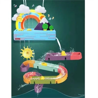 Syntek Wasserbahnspielzeug Für Kinder Rutschiges, Selbst Zusammengebautes Kinderspielzeug-Set 3 Syntek Wasserbahnspielzeug Für Kinder Rutschiges, Selbst Zusammengebautes Kinderspielzeug-Set – Bild 3