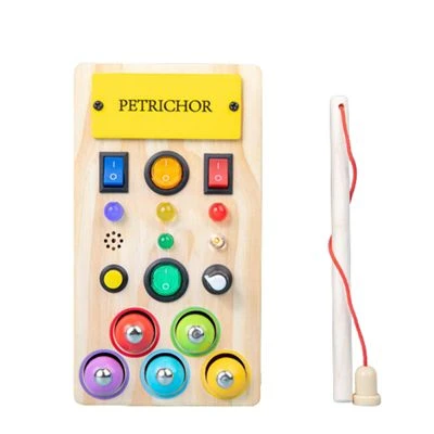 Decome Hölzerner LED-Schalter Physikalische Elektronische Tafel Kinder Früherziehung Lernspielzeug Lernspielzeug Für Die Frühkindliche Bildung 2 Decome Hölzerner LED-Schalter Physikalische Elektronische Tafel Kinder Früherziehung Lernspielzeug Lernspielzeug Für Die Frühkindliche Bildung – Bild 2